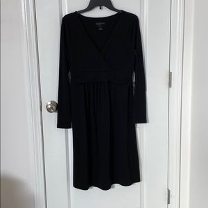 Black long sleeve maternity dress